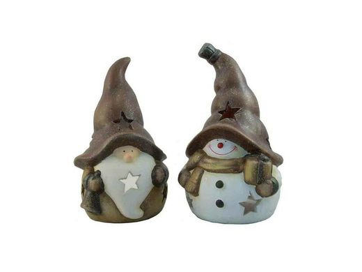 Pareja Portavelas de ceramica