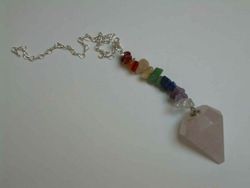 Péndulo Chakras Cuarzo Rosa Zen