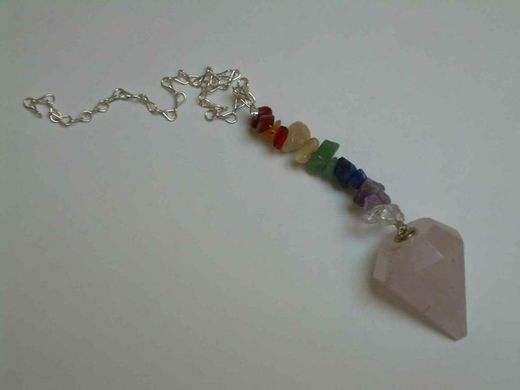 Péndulo Chakras Cuarzo Rosa Zen