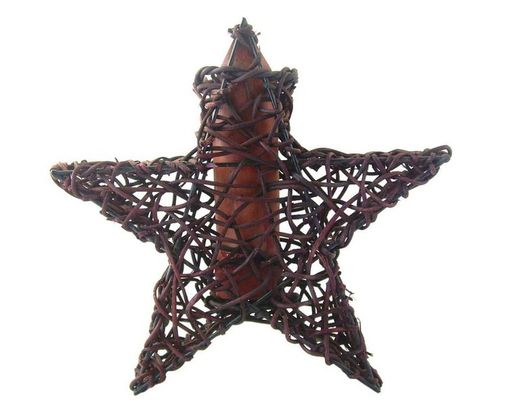 castiçal de estrela de vime