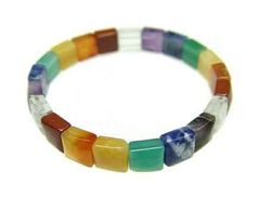 Pulsera 7 Chakras Cuadrados