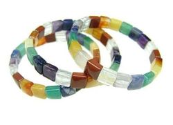 Bracelet 7 Chakras Carrés