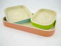 Set 3 vassoi in bambù