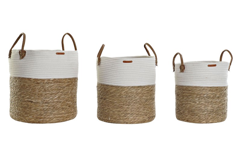 Set de 3 cestas decorativas tejidas