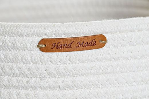 Set di 3 cestini grandi in fibra naturale e cotone