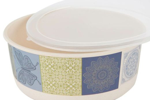 Conjunto de 5 ladrilhos de recipientes de bambu