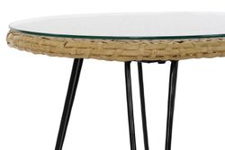 Ensemble table et chaises en rotin synthétique