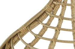 Cadeira suspensa em vime sintético marrom