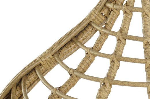 Cadeira suspensa em vime sintético marrom