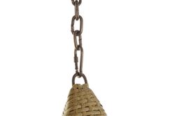 Cadeira suspensa em vime sintético marrom