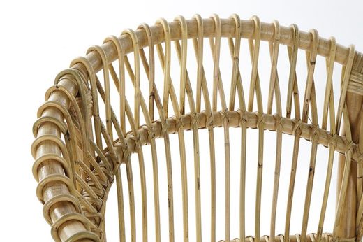 Poltroncina in rattan con cuscino