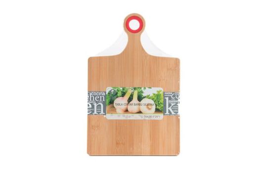 Tábua de corte de bambu e silicone