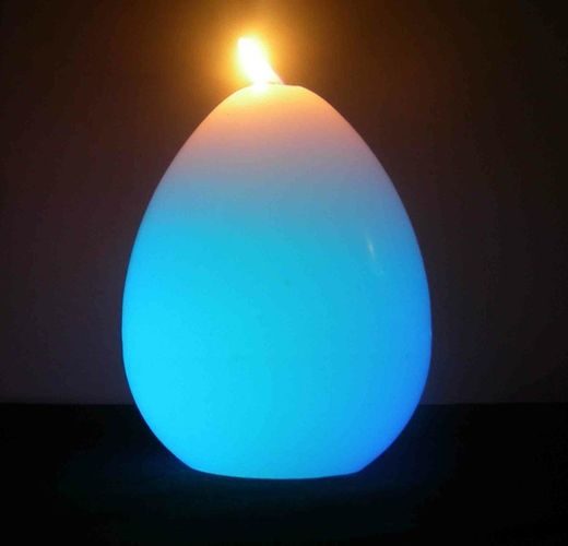 vela que muda de cor