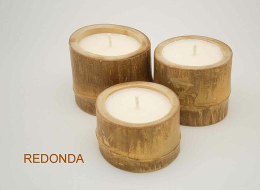 Vela redonda bambu Moso