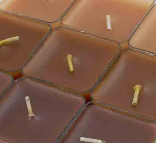 bougies parfumées au café