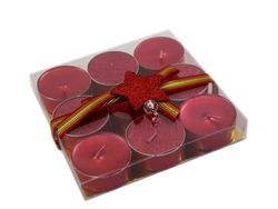 Velas de te Navidad rojas