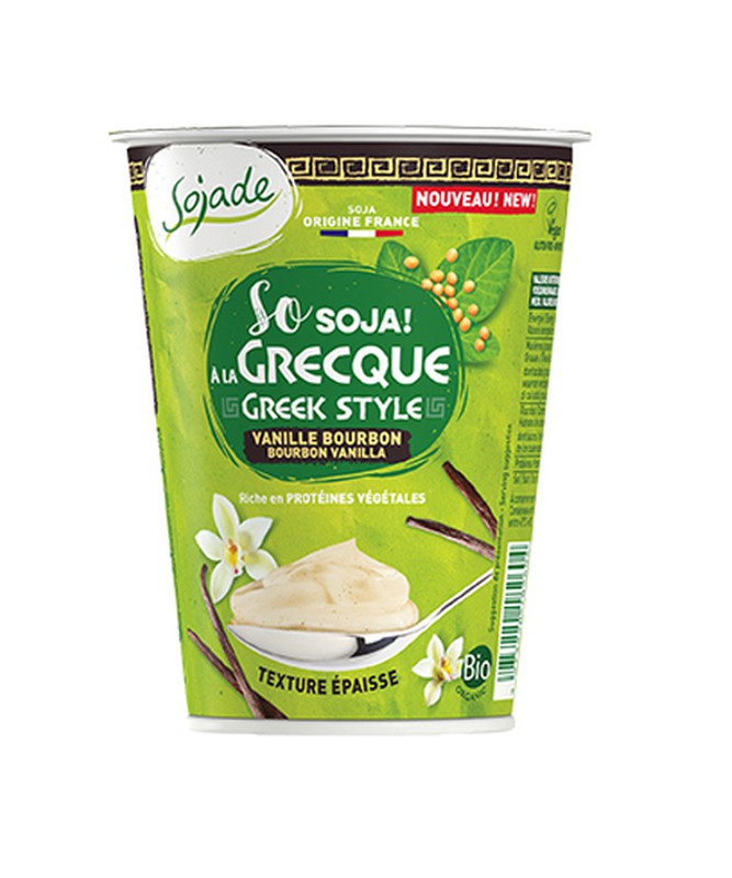 Yogurt di soia alla greca gusto vaniglia BIO 400 g — Dbambu
